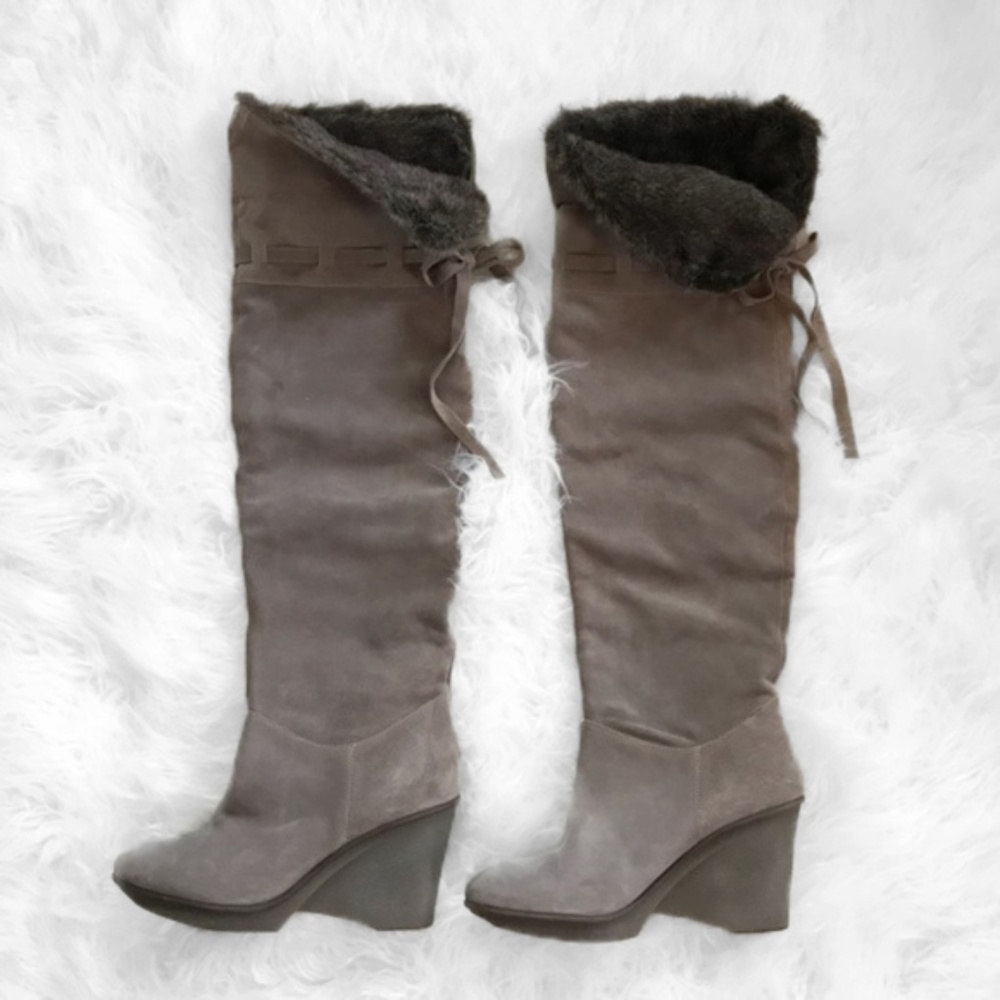Suede Thigh-high Boots